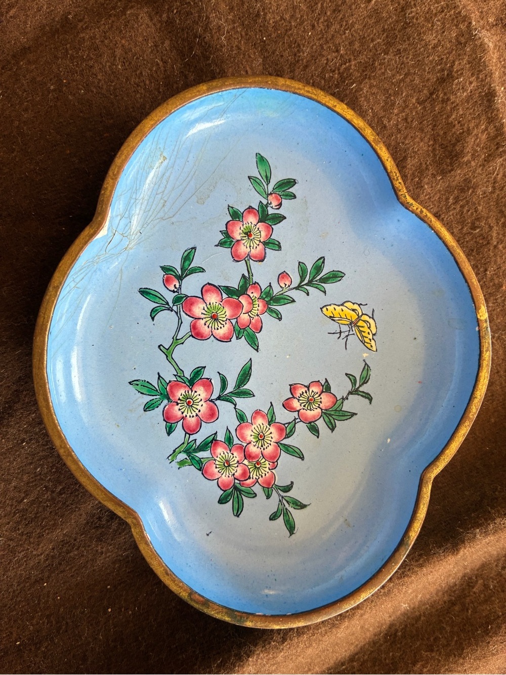 Chinese Canton Painted Enamel Trinket Dish